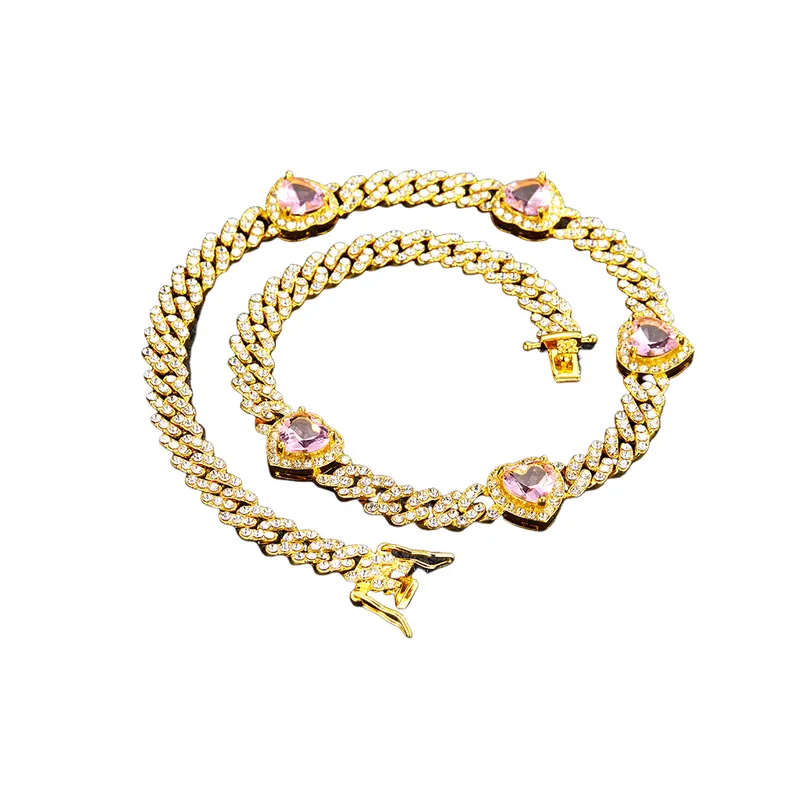 Zircon Cuban Chain Necklace-0