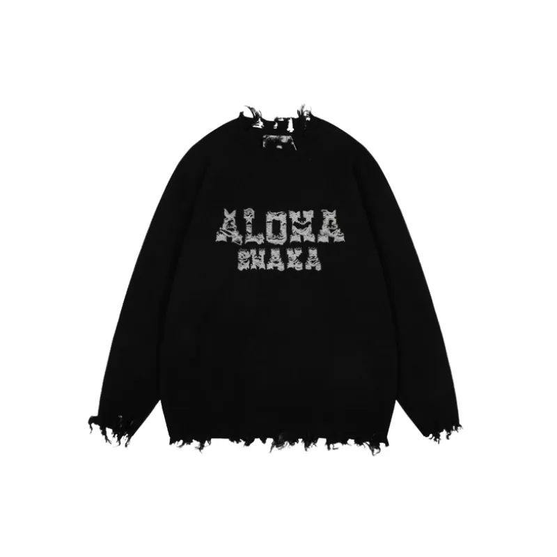 Retro Ripped Sweater-0