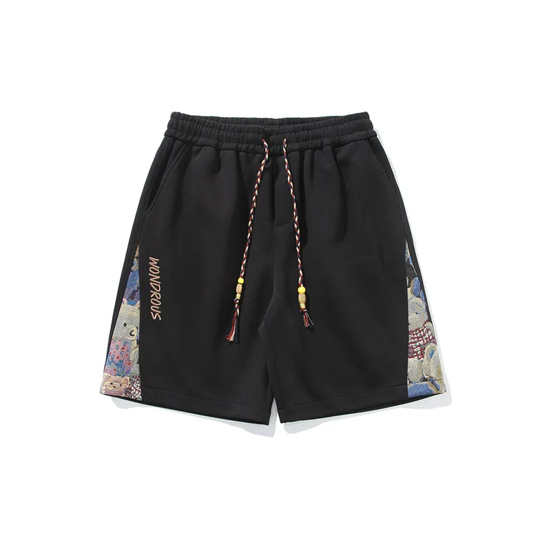 Bear Pattern Printed Shorts-3