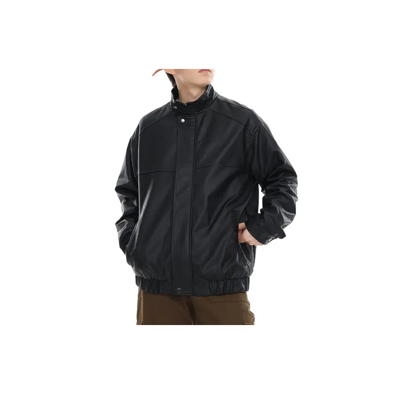 Retro Loose PU Jacket-3