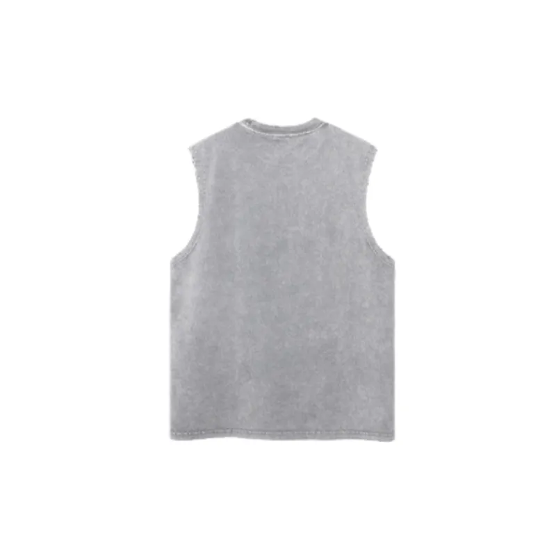 Retro Plain Cotton Vest-5