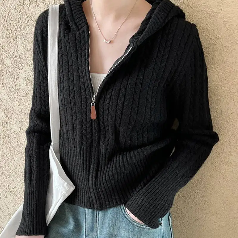 Retro Casual Colored Yarn Sheep Wool Sweater-1