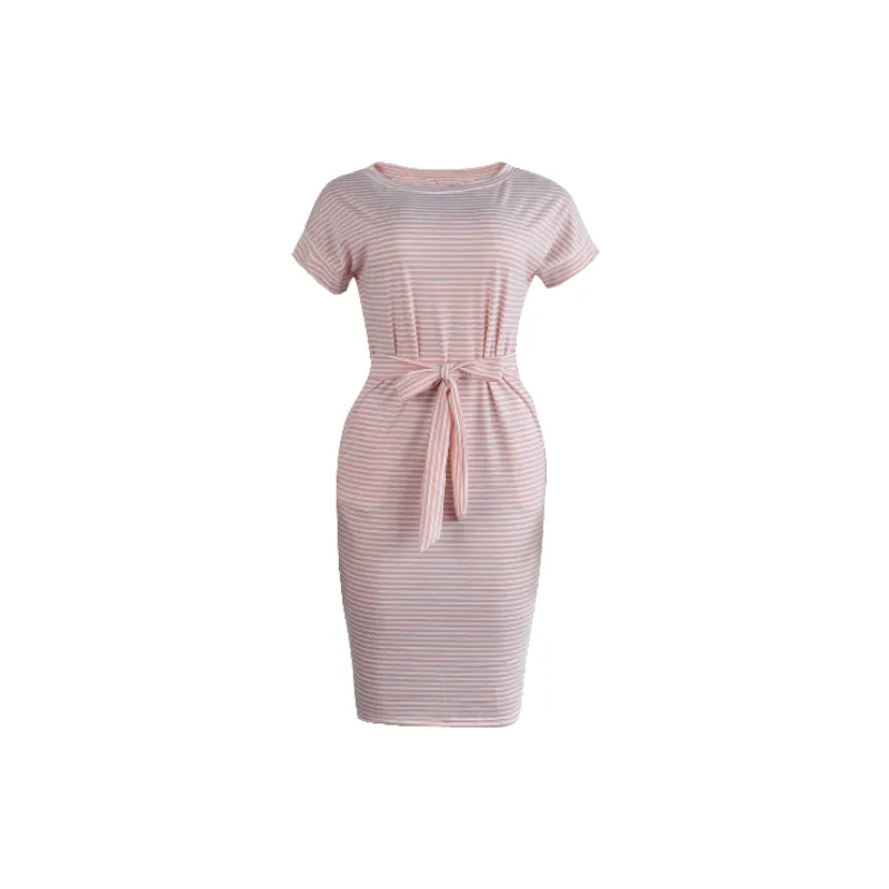 Simple Plain Cotton Dress Women-6