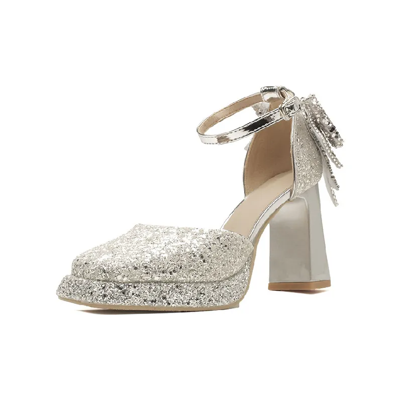 Fashionable Sequins High Heels-3