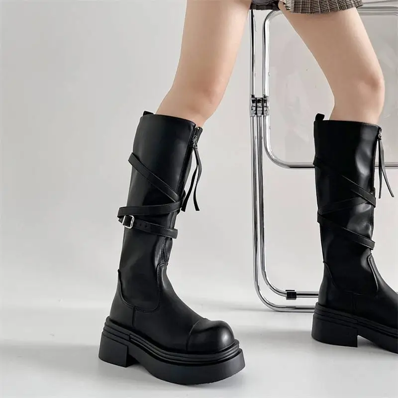 Retro Fashionable Knee High Boots-5