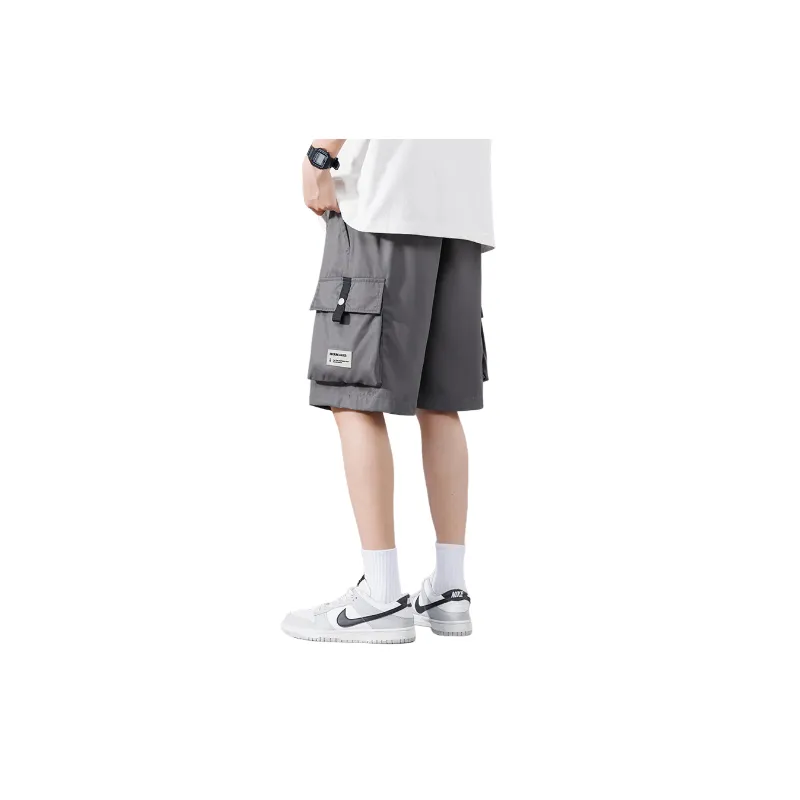 Casual Loose Polyester Cargo Shorts-8