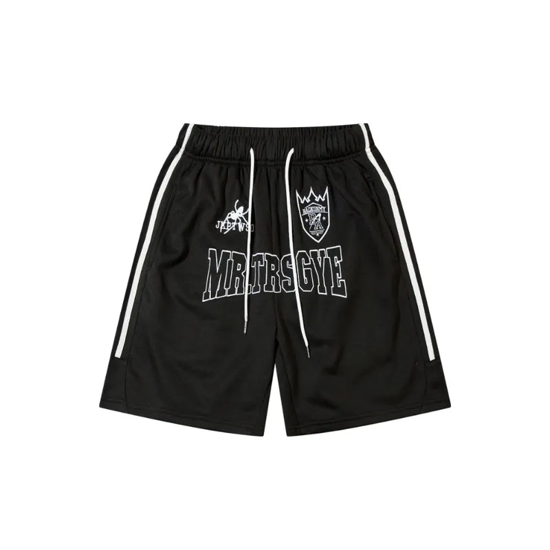Trendy Letter Embroidered Shorts-0
