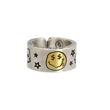 Retro Smiley Face Ring