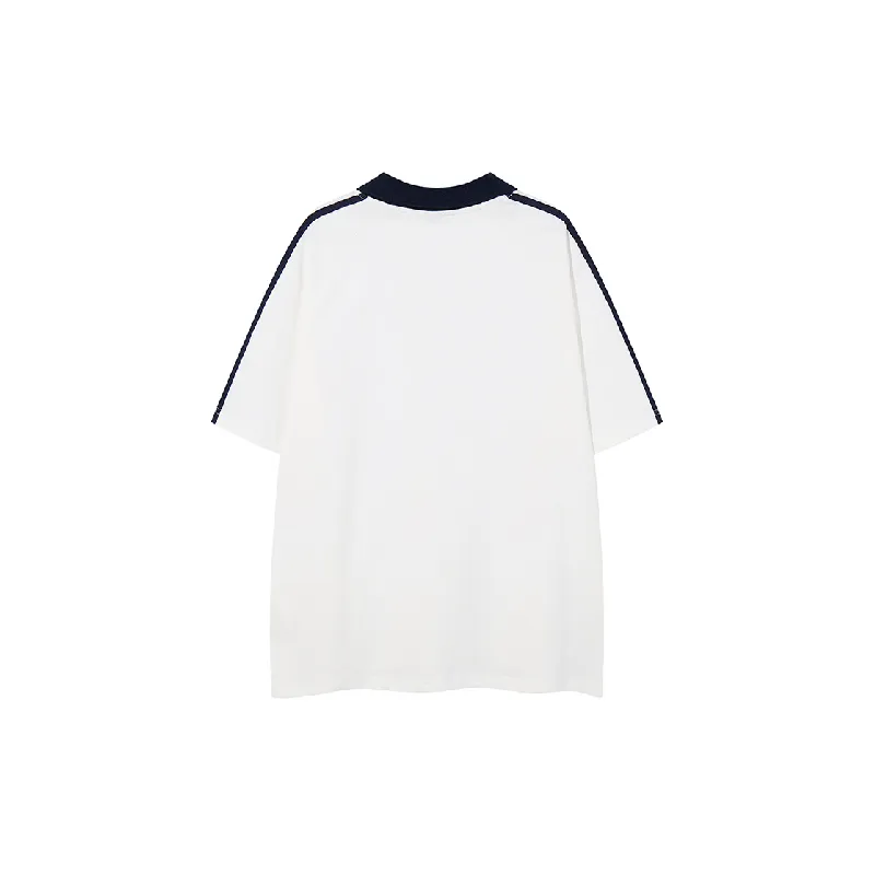 Fashionable Contrast Color Cotton Blended Fabric T Shirt Unisex-3