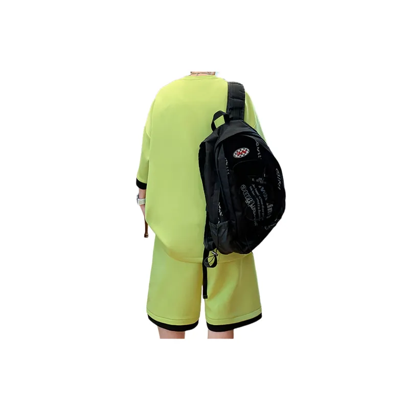 Trendy Short Sleeved Sports Suit-3