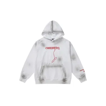 Letter Printed Loose High Street Old Wash Water Hooded Sweater