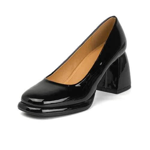 Ecco Block Heel Medium Heel Shoes Womens Dark Brown