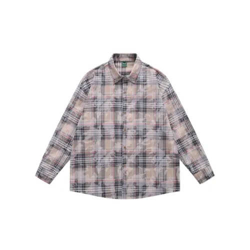 Old Washed Plaid Wear resistant Breathable Design Sense Shirts