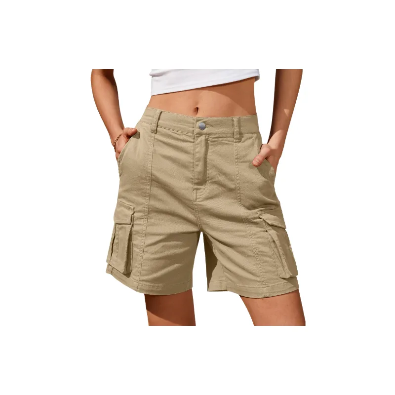 Outdoor Sporty Polyester Cargo Shorts Women-8