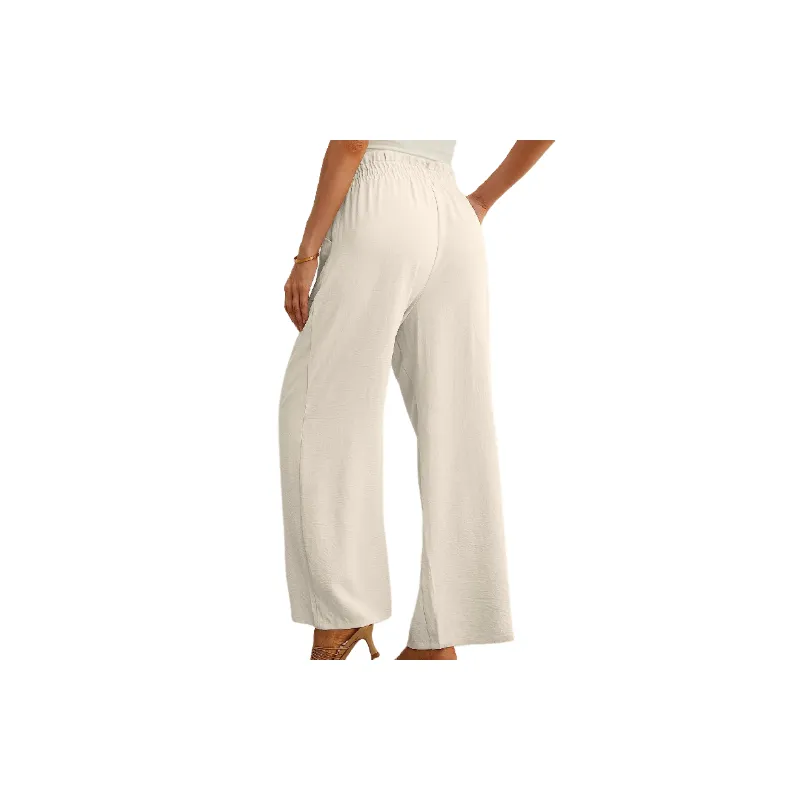 Simple Basics Polyester Casual Pants Women-7