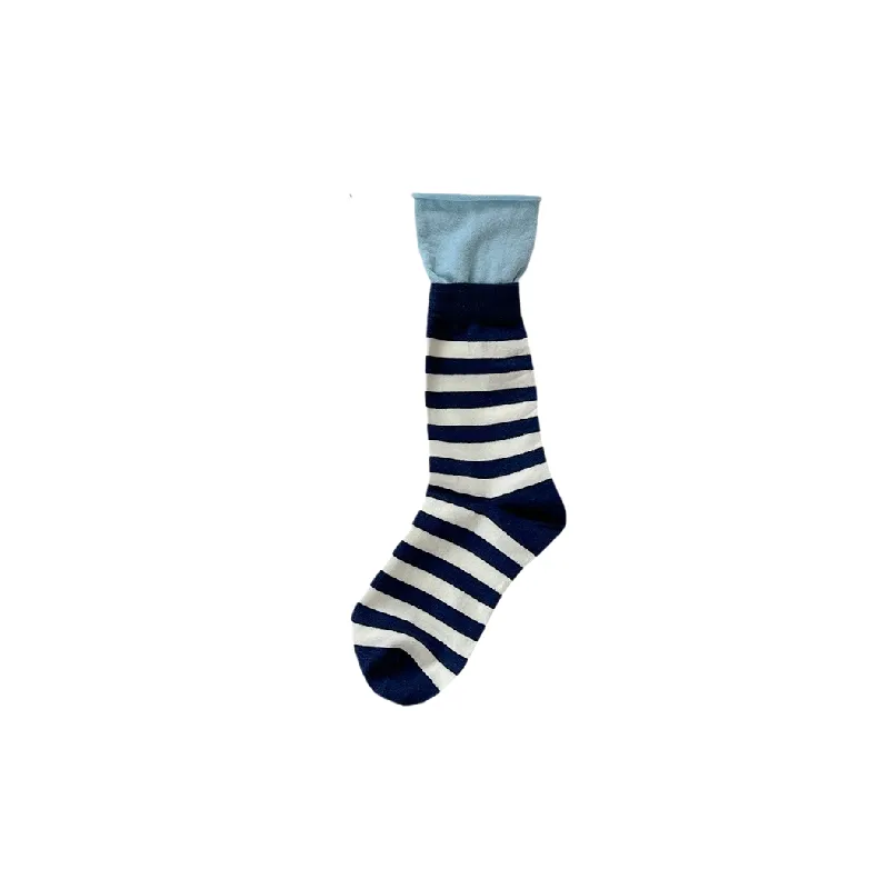 Basics Simple Polyester Mid Calf Sock-1