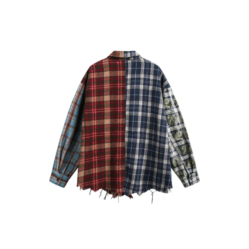 Fashion Contrast Color 100% Cotton Shirt-1