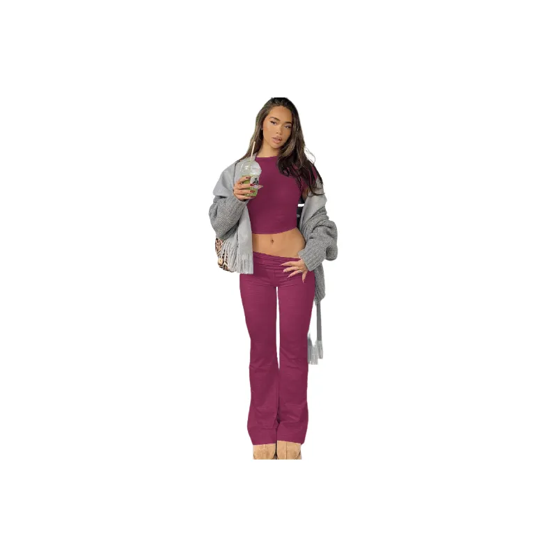 Simple Funky Viscose Casual Sportswear Women-4