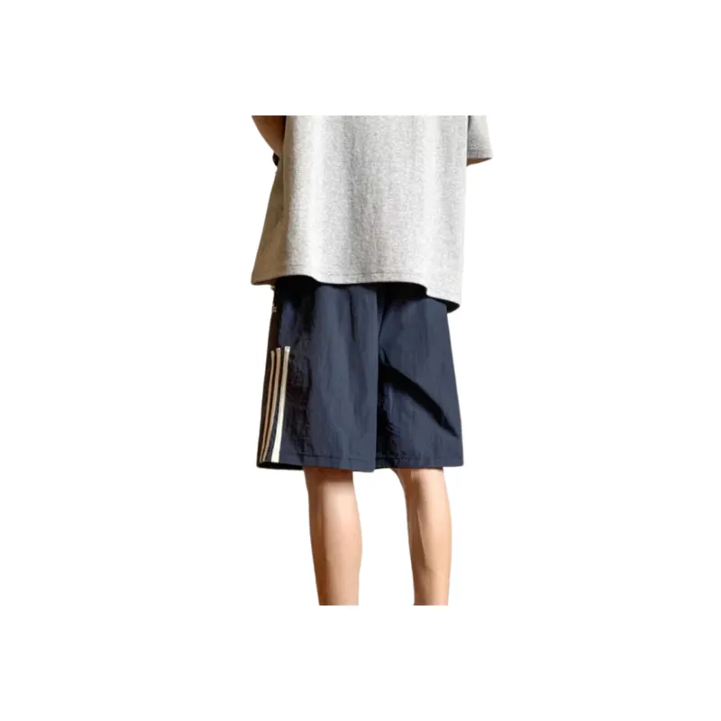 Quick Drying Retro Casual Sports Shorts with Striped Design-2