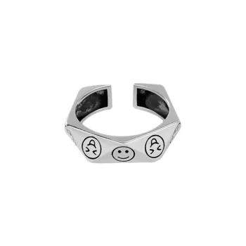 Smiley Face Expression Pack Ring