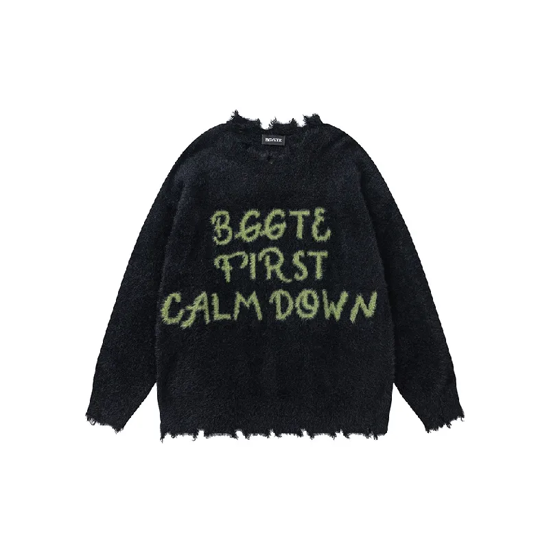 Fashionable Loose Sweater-4
