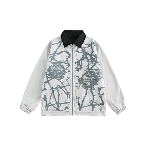 Hip hop Color Blocked Siksilk Turn Down Collar Jacket