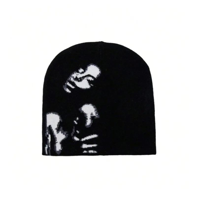 logo knit cap Nero