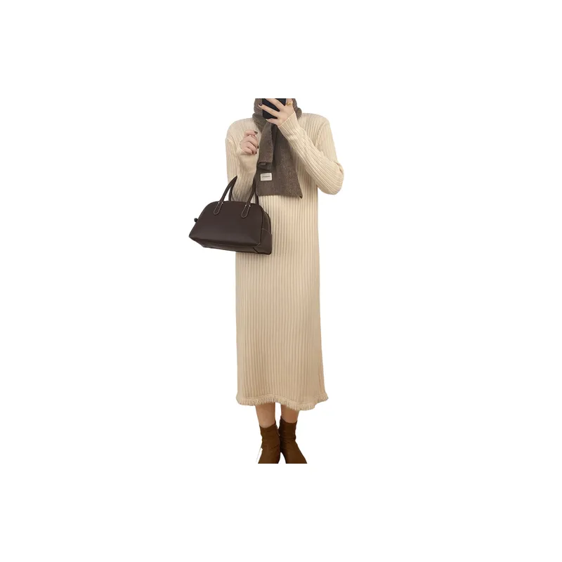 Plain Loose Dress Women-5