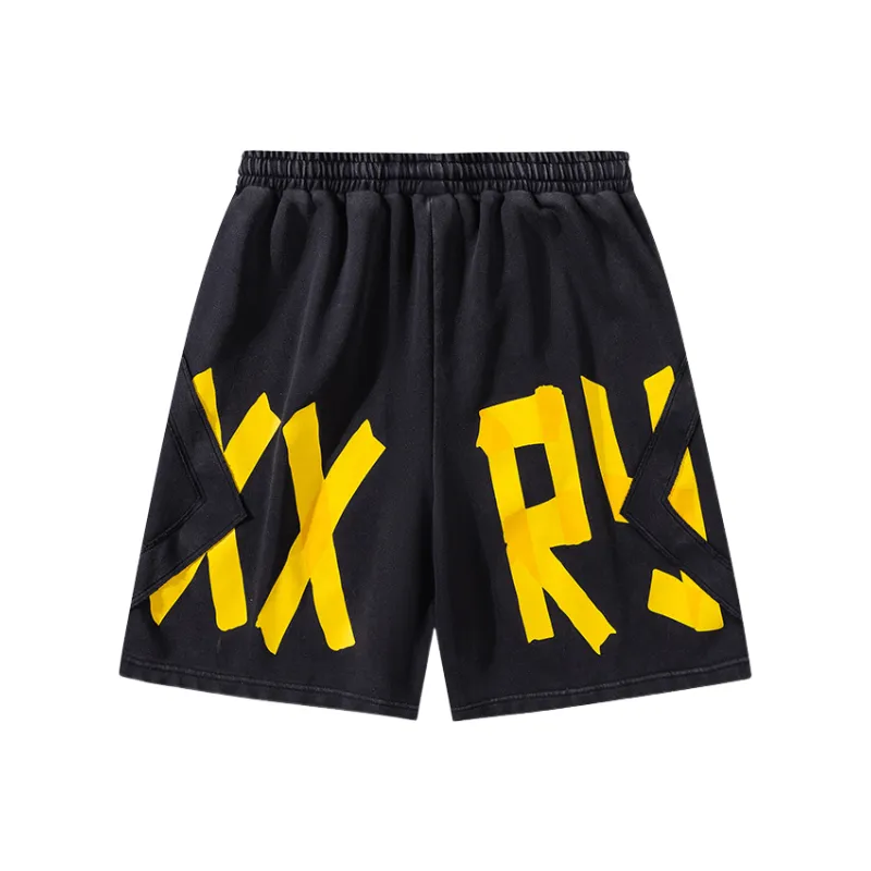 Casual Loose Cotton Polyester Blend Basketball Shorts-3