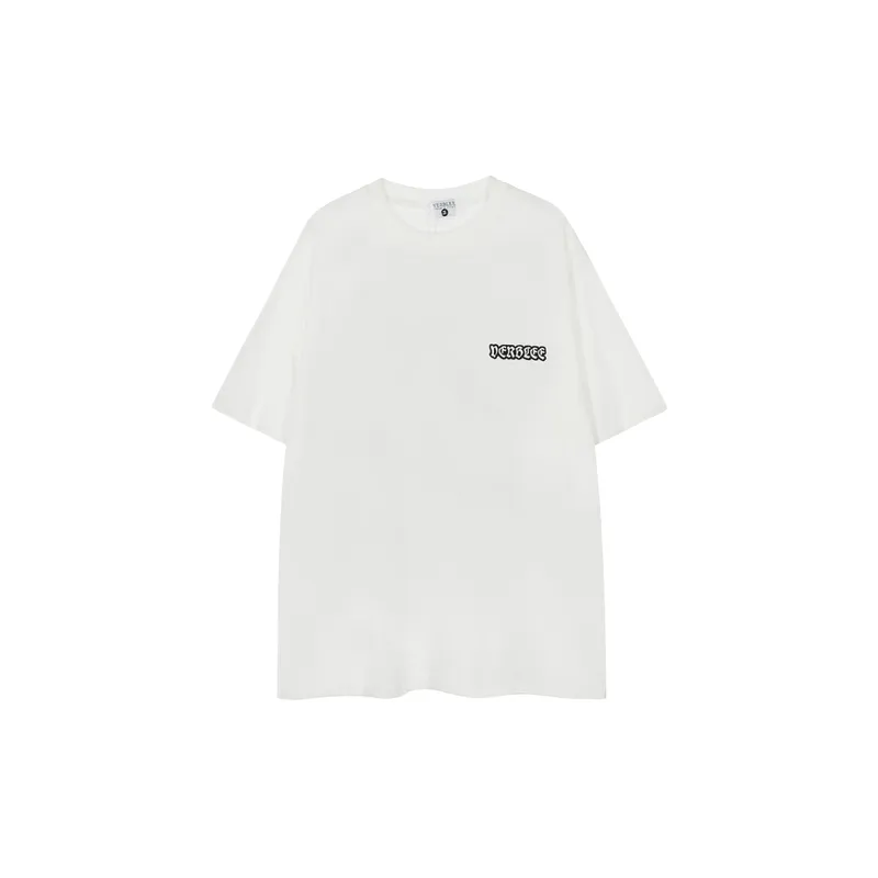 Casual Embroidery 100% Cotton T Shirt-0