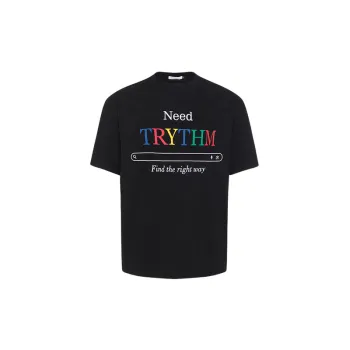 Retro Print Distressed Short Sleeve T Shirt