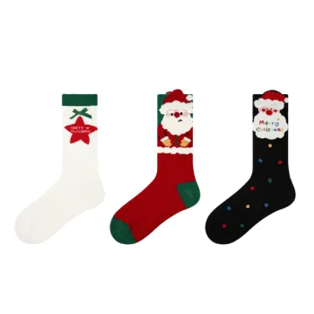 Cute Warm Combed Cotton Mid Calf Sock