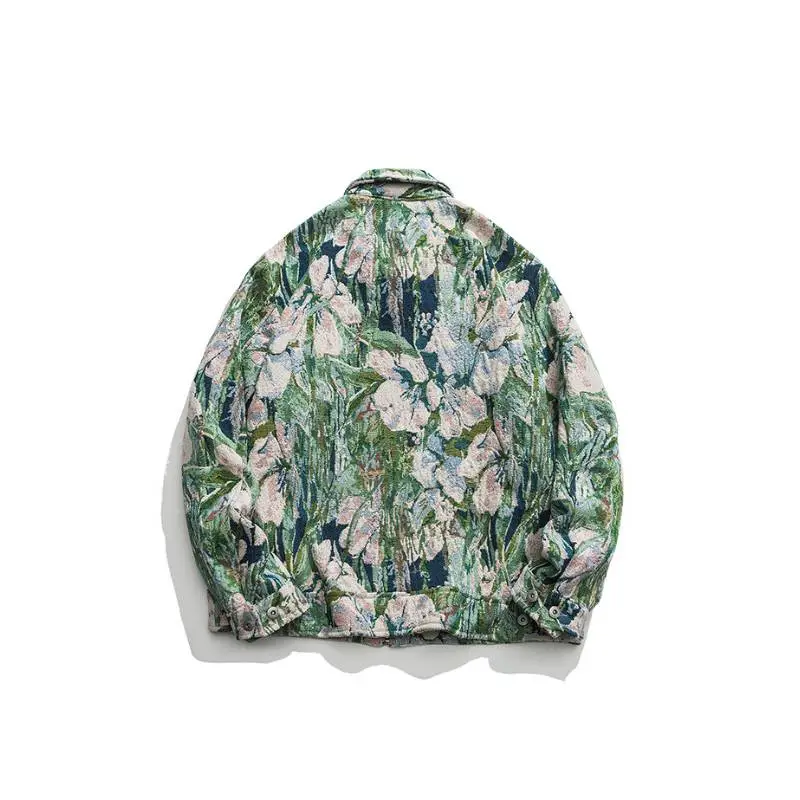 Retro Floral Print Trendy Casual Jacket-1