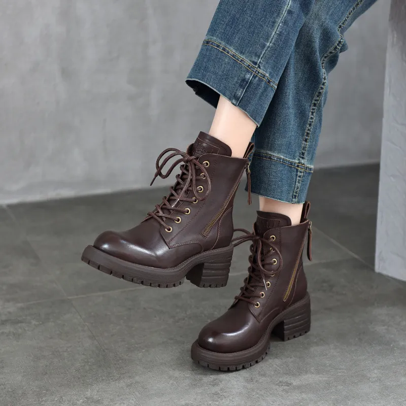 Fashionable Zipper Martin Boot-4