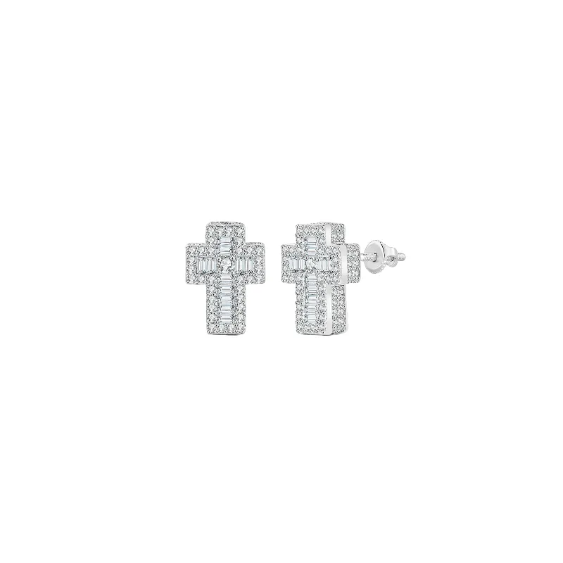 Simple Cross Ear Stud-3