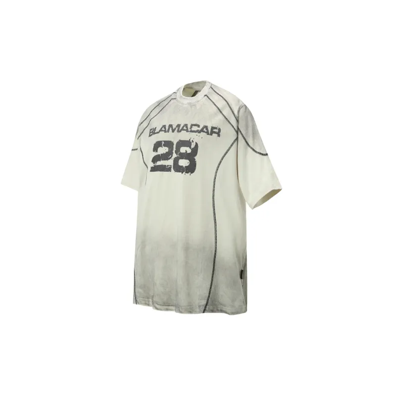 Distress Retro Cotton T-Shirt-1