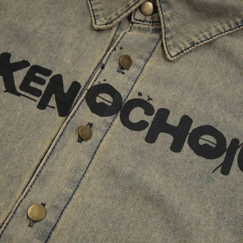 Loose Letter 100% Cotton Shirt-3