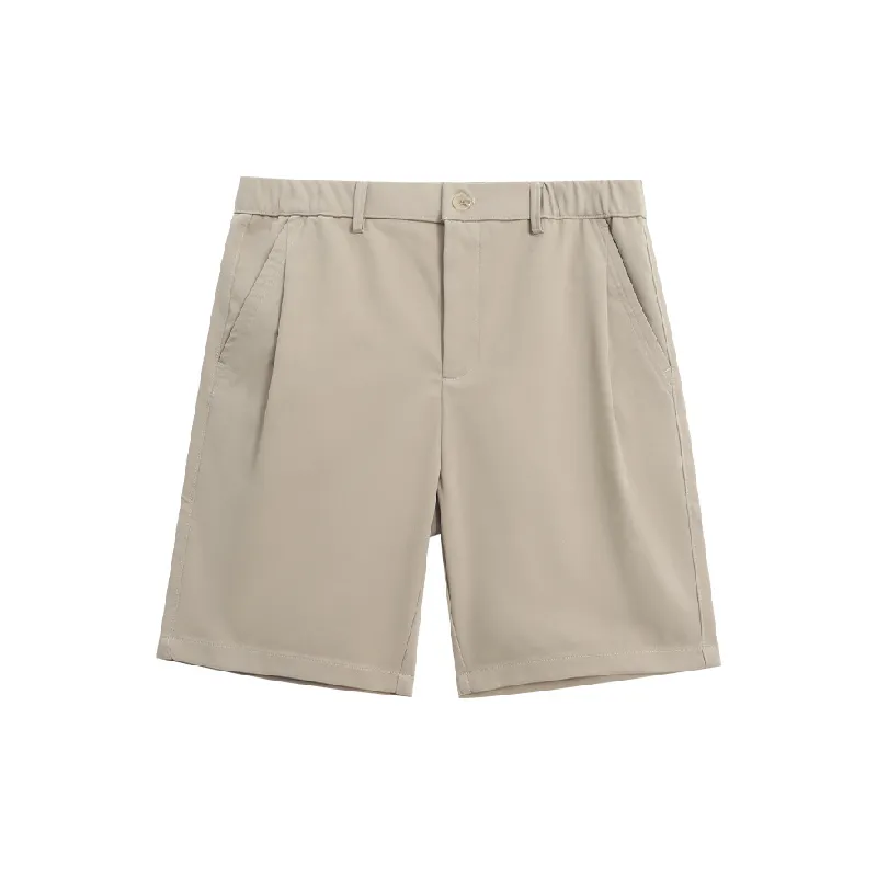 Business Simple Polyester Casual Shorts-2