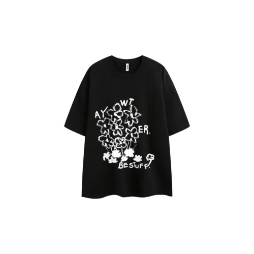 Hand-Painted Graffiti Style Loose T-Shirt