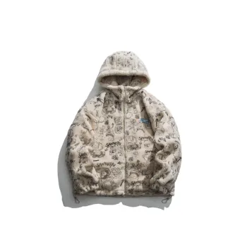 Full Printed Hooded Cotton Coat