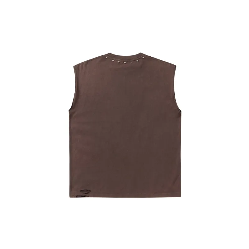 Retro Washed Distressed Vest-3