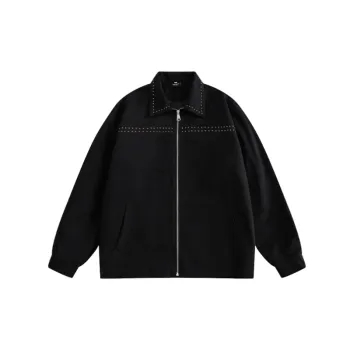 Niche Design Trendy Dark Rivet Vintage Work Jacket