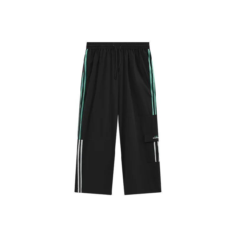 Retro Contrast Color Nylon Casual Pants-5