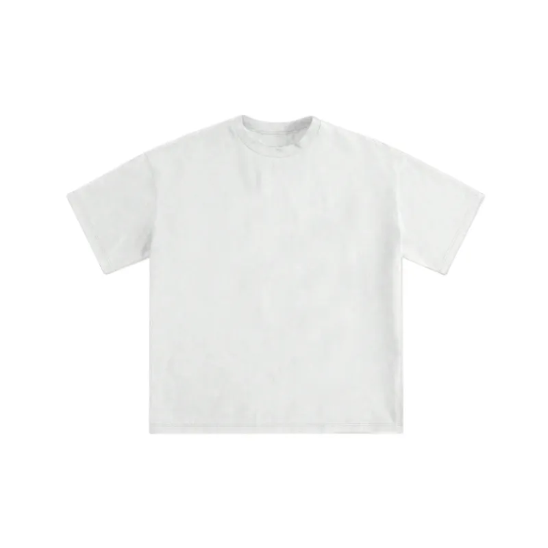 Street Letter Milk Fiber T Shirt-0