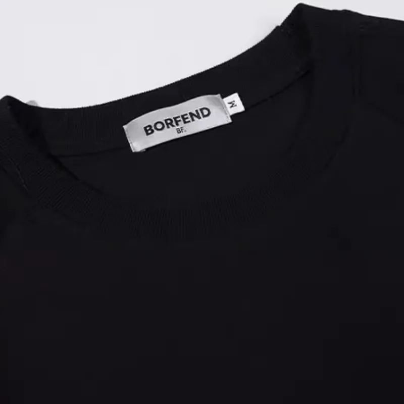 Contrast Color Loose Polyester T Shirt-2
