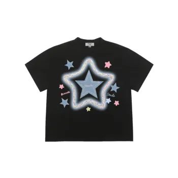 Hiphop Star Print Loose T Shirt