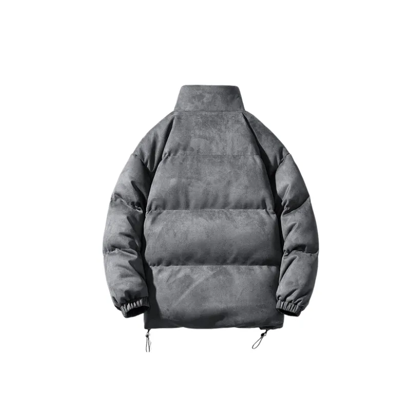 Simple Loose Vinylon Quilted Jacket-9