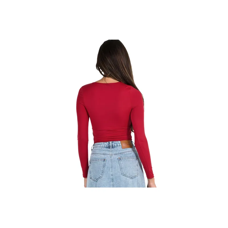 Simple Plain Milk Fiber T Shirt Women-3