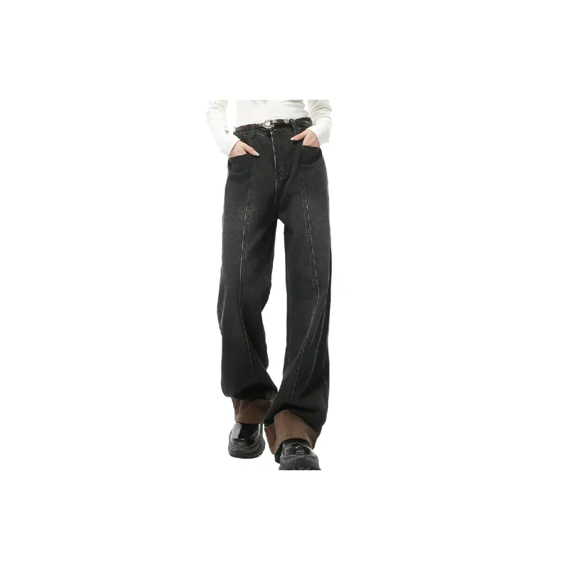 Fashionable Straight Leg Jeans Women-6