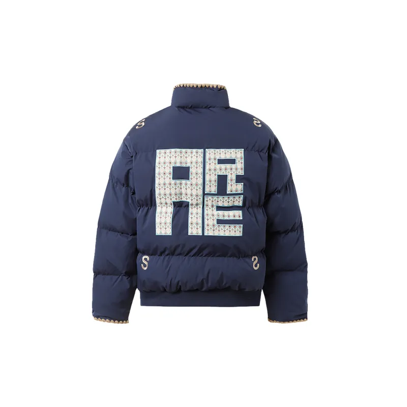 Simple Letter Plaid Quilted Jacket-11